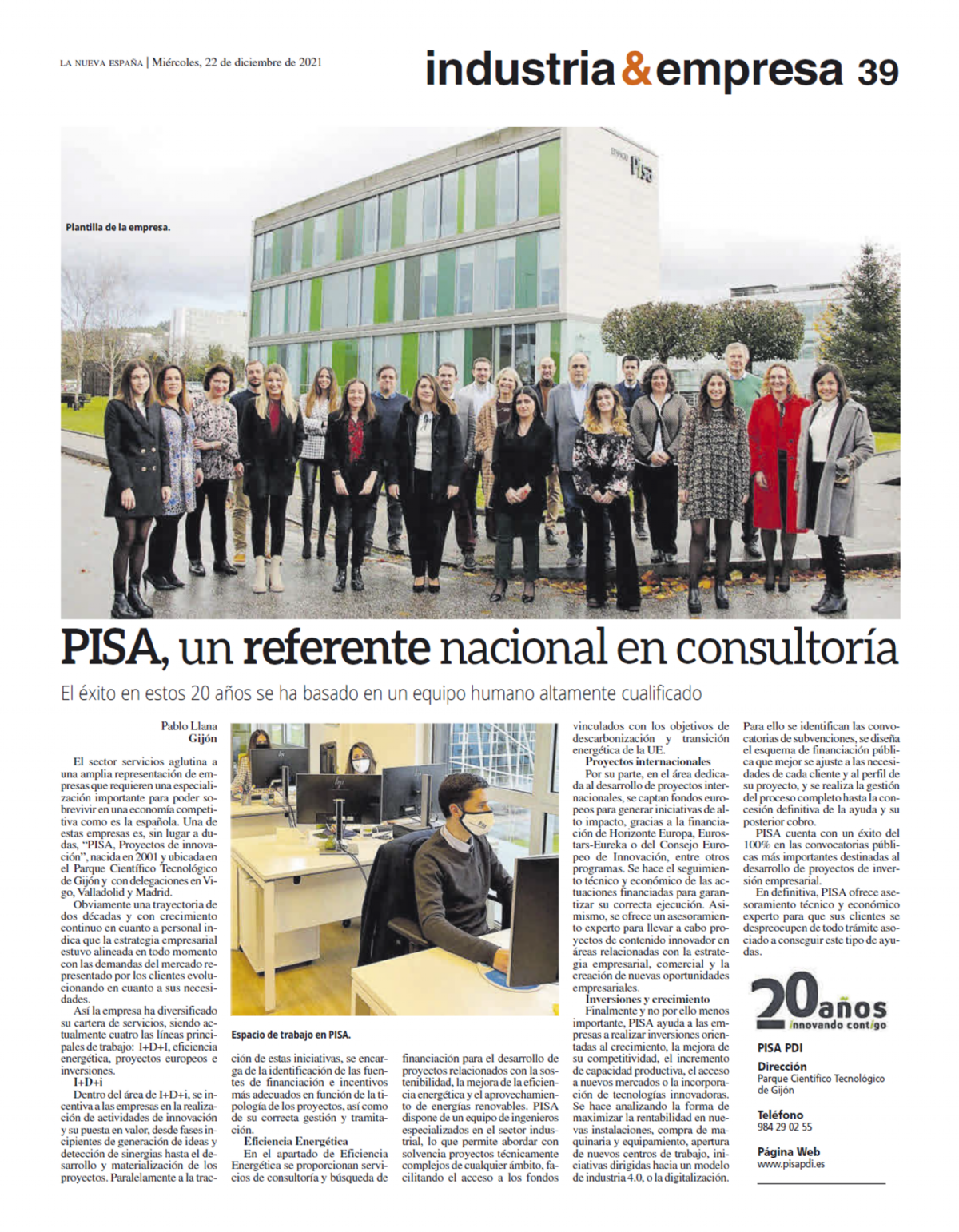 20 aos PISA